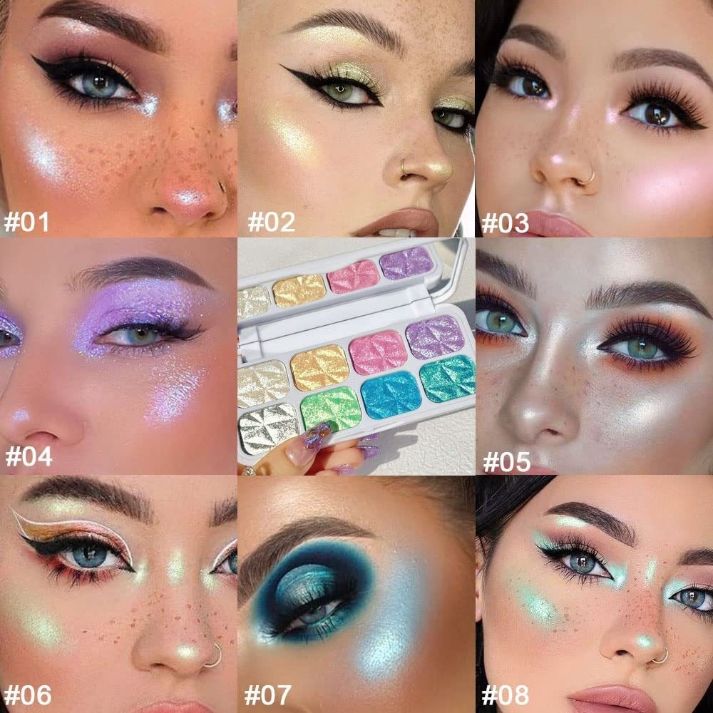 Macaron Chameleon 8 colors Eye Shadow Plate Eyes Makeup High Pigmented Matte Shimmer Eyeshadow