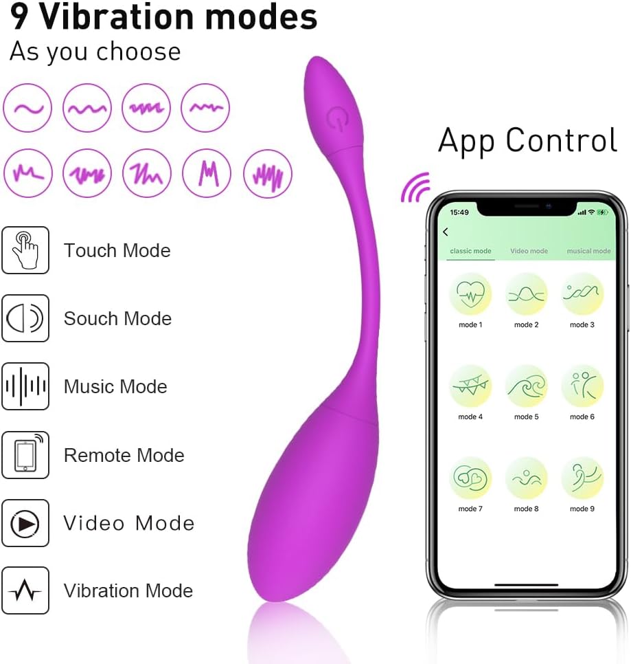 G-Spot Egg Vibrator Vibrating Wearable with APP Control Pantie Vibe Dildo Sex Toys with 4 Modes Waterproof Prostate 