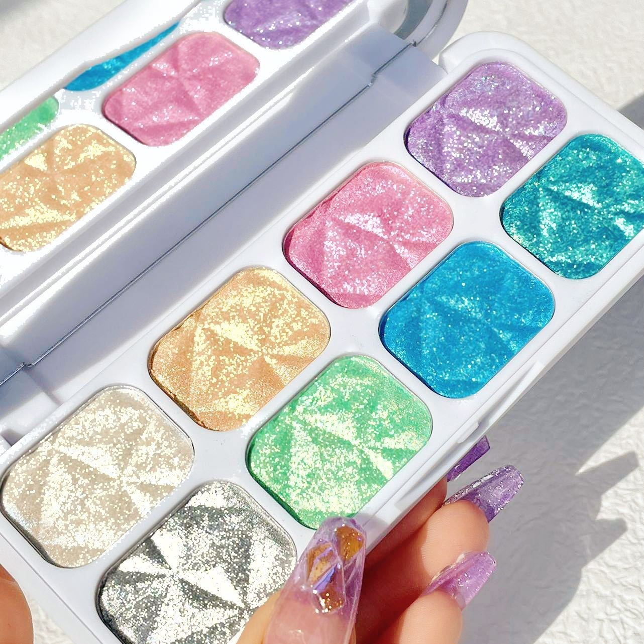 Macaron Chameleon 8 colors Eye Shadow Plate Eyes Makeup High Pigmented Matte Shimmer Eyeshadow