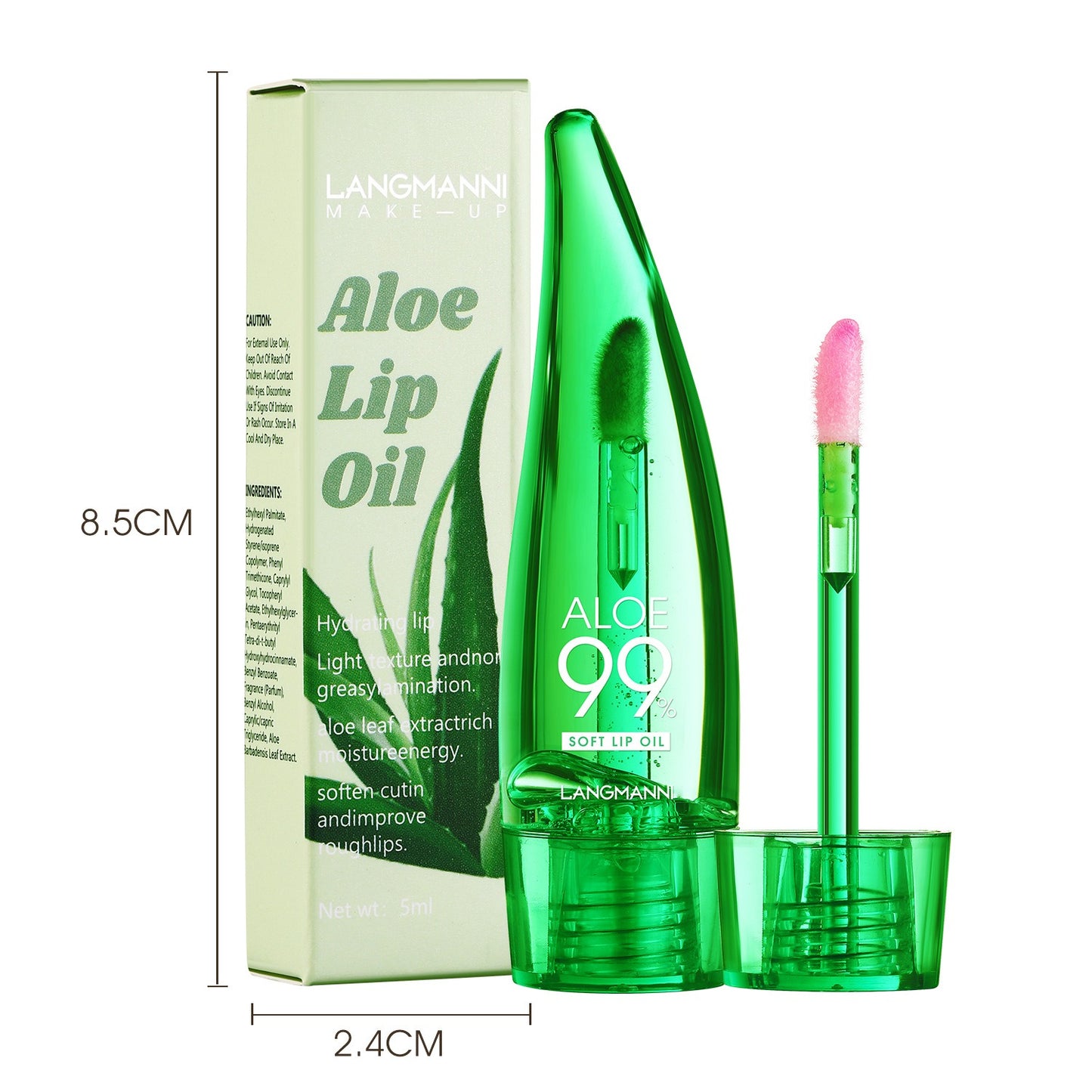 langmannni Aloe vera lip gloss, temperature-sensitive color-changing lip glaze, moisturizing and protective lipstick, lip oil