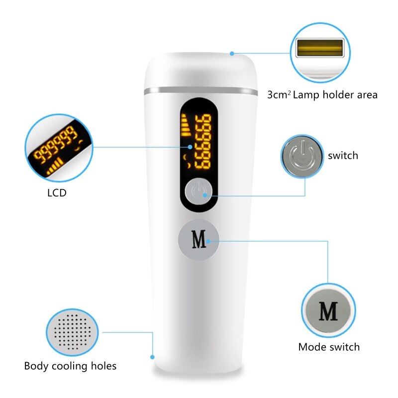 Photonic IPL Laser Hair Removal Instrument Multi-functional Portable Painless Hair Removal Instrument Your Lips Armpits(DYM-011)