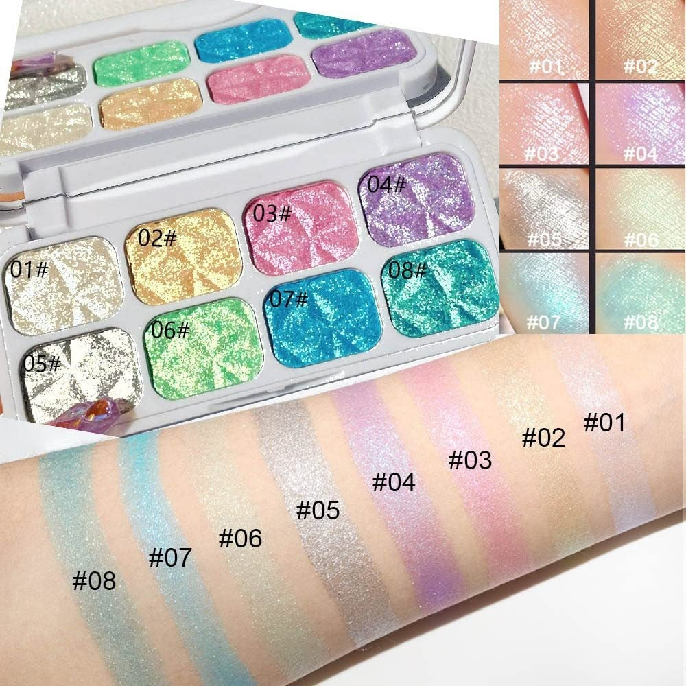 Macaron Chameleon 8 colors Eye Shadow Plate Eyes Makeup High Pigmented Matte Shimmer Eyeshadow