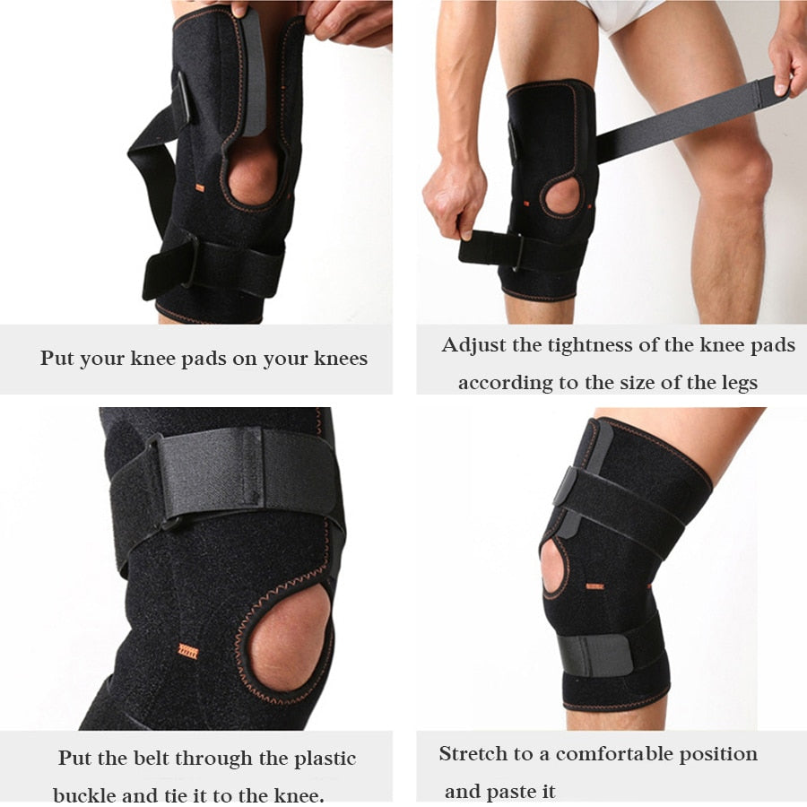 Adjustable Knee Support Pad Brace Protector Patella Plastic steel Knee Support Arthritis Knee Joint Leg Compression Kneepad - ultrsbeauty