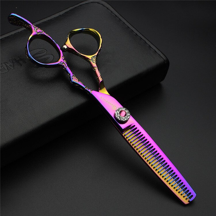 Japan 440c hair scissors professional barber scissors hairdressing scissors salon shape cutting thinning tools - ultrsbeauty