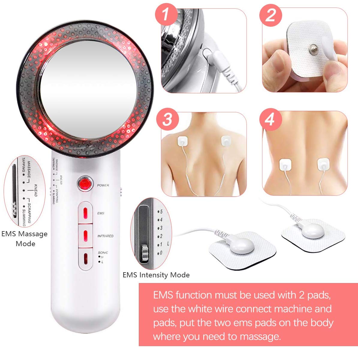 3 in 1 EMS Fat Burn Slim Machine Infrared Weight Loss Massager Sonic Face Lift Reduce Double Chin Device for Body Shaping Facial Skin Care Beauty Tools - ultrsbeauty