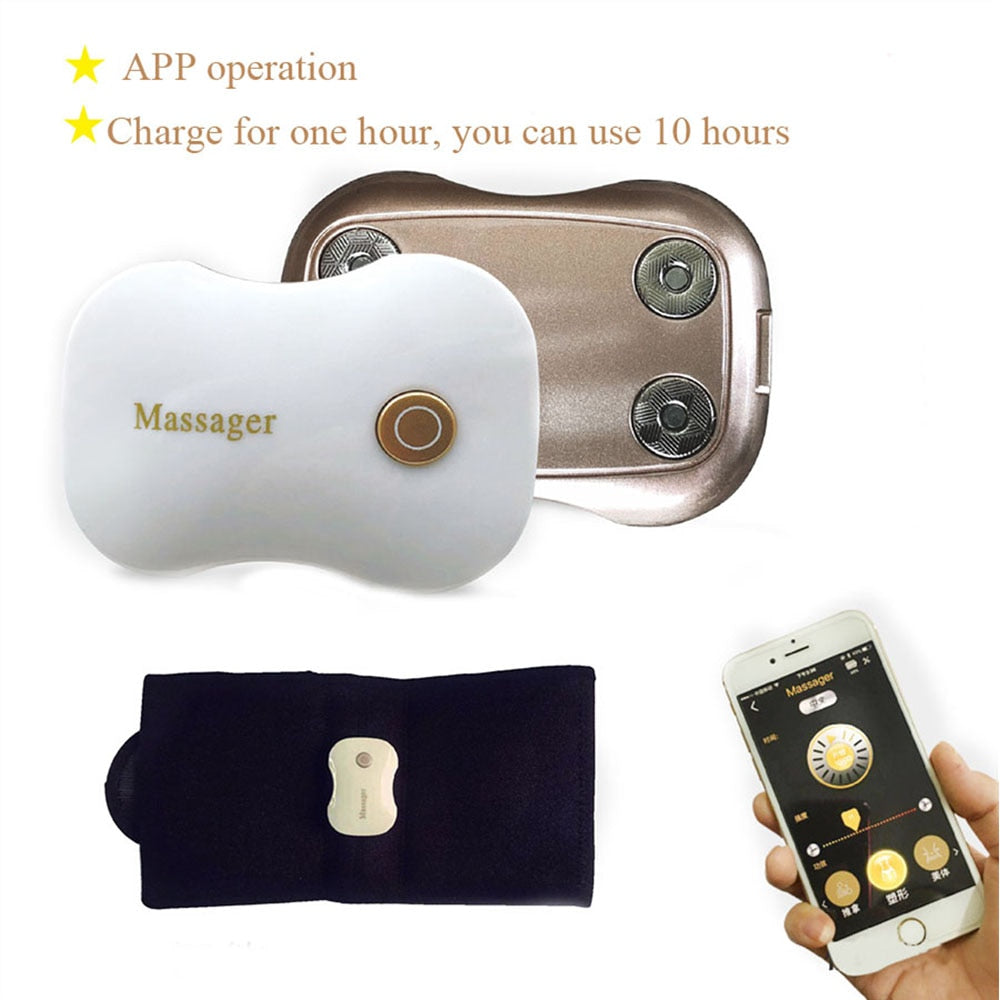 APP Control EMS Fitness Muscle Stimulator Smart Electric Machine Slimming Belt Weight Loss Training For Waist Leg Abdomen - ultrsbeauty