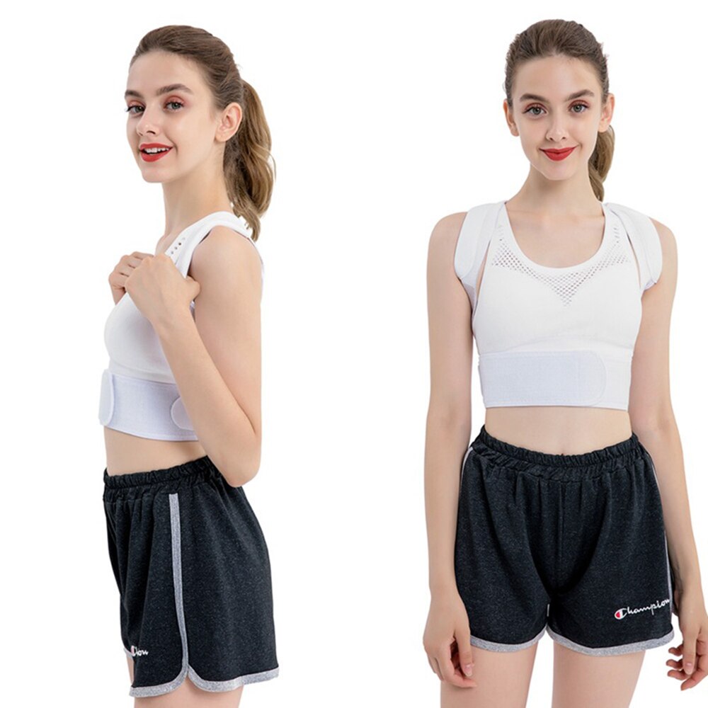 Adjustable Black Back Posture Corrector Shoulder Lumbar Spine Brace Support Belt Health Care for for Men Women Adult Students - ultrsbeauty