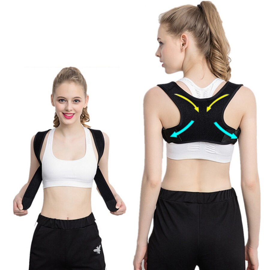Black Spine back posture Corrector back support Protection Back Shoulder Posture Correction Belt Humpback Back Pain Relief Brace - ultrsbeauty