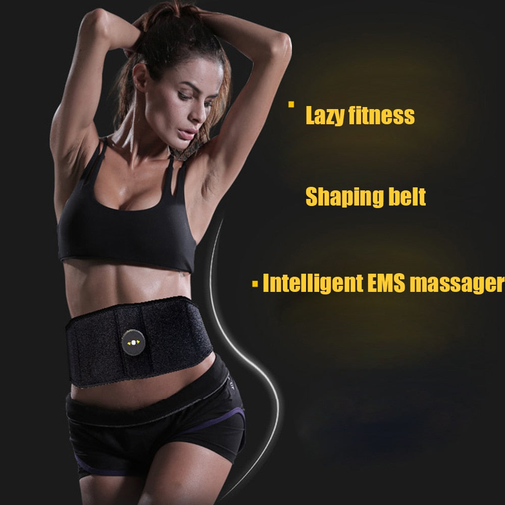 EMS Wireless Muscle Stimulator Trainer Smart Fitness Abdominal Training Electric Weight Loss belt Body Slimming Belt Unisex - ultrsbeauty