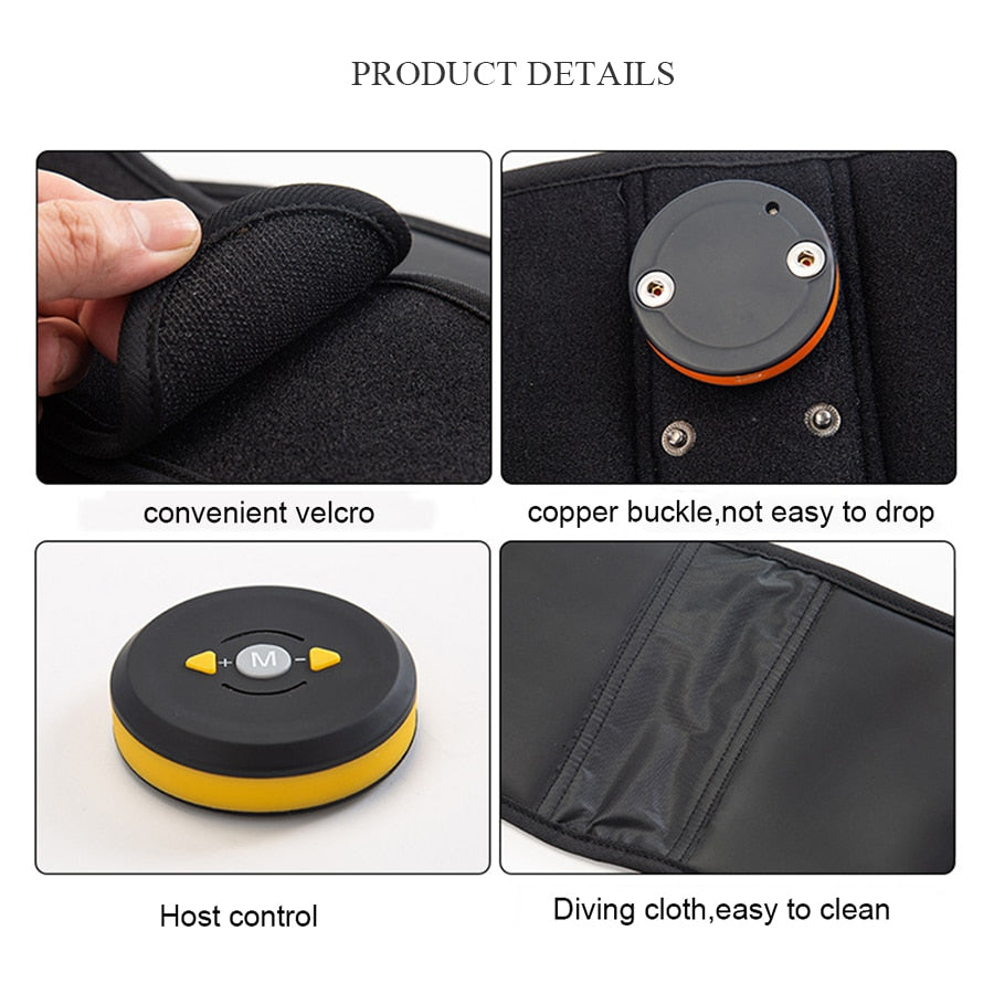 EMS Wireless Muscle Stimulator Trainer Smart Fitness Abdominal Training Electric Weight Loss belt Body Slimming Belt Unisex - ultrsbeauty