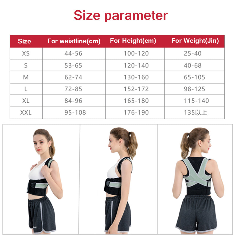 Adjustable Back Spine Posture Corrector Adult Humpback Pain Back Support Brace Shoulder Belt Posture Correction - ultrsbeauty