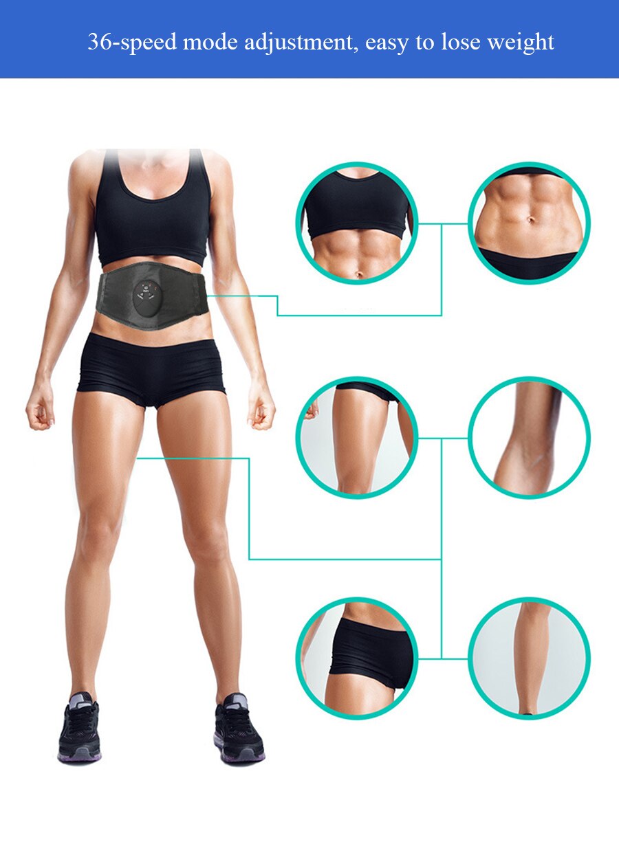 Slimming Body Massage belt ABS Abdominal Fitness Instrument Electronic Muscle Arm leg Waist Massager abdominal muscle sticker - ultrsbeauty