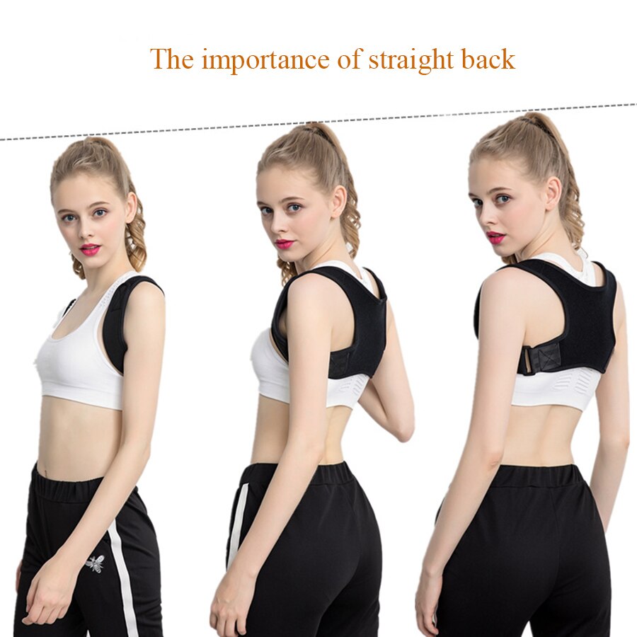 Black Spine back posture Corrector back support Protection Back Shoulder Posture Correction Belt Humpback Back Pain Relief Brace - ultrsbeauty
