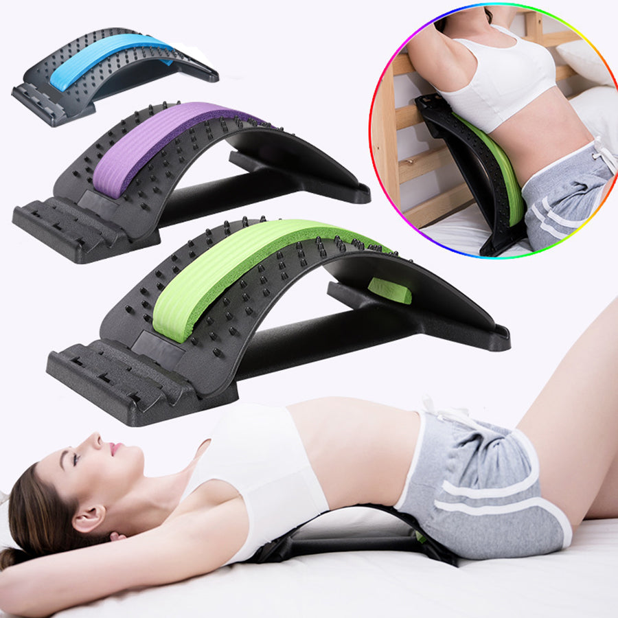 Back Stretch Tool Massager Massageador Cervical Traction Spine Protrusion Traction Board Lumbar Pain Relief Massage Relaxation - ultrsbeauty