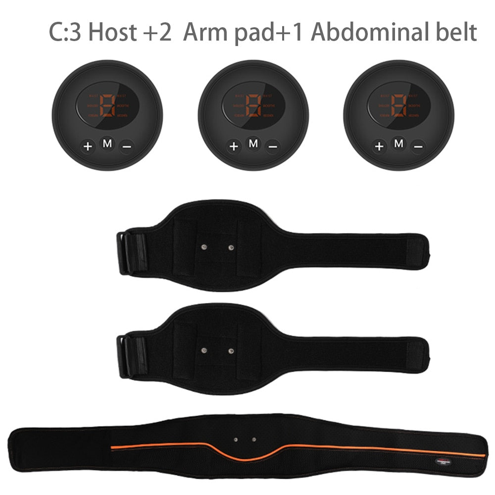 Massager electric Muscle stimulator Trainer for Abdominal EMS Fitness Belt Effect Fat Burning Weight loss Body slimming Massage - ultrsbeauty