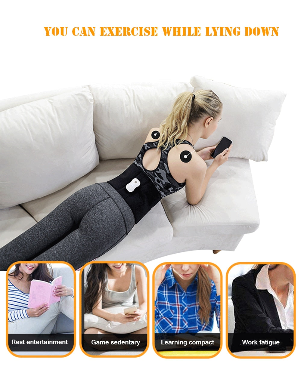 APP Control EMS Fitness Muscle Stimulator Smart Electric Machine Slimming Belt Weight Loss Training For Waist Leg Abdomen - ultrsbeauty