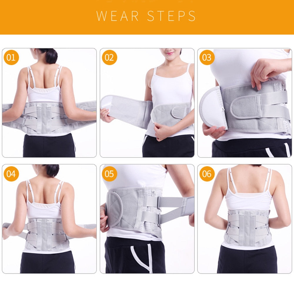 Back Brace Lumbar Support Belt  Spine Suppport Posture Corrector Lumbar Herniated Disc Back Pain Relief for Sciatica Scoliosis - ultrsbeauty