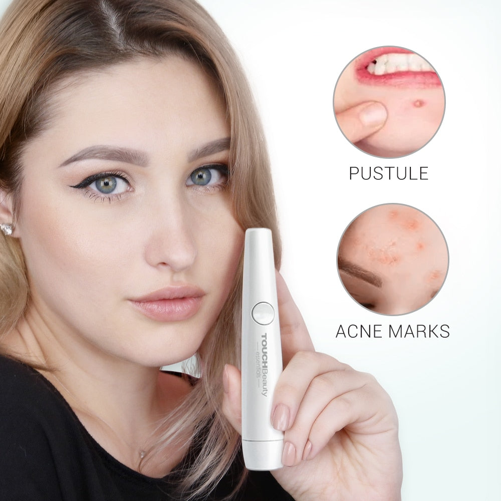 2-in-1 Red and Blue Light Therapy Acne Pen Soft Scar Wrinkle Removal Treatment Device - ultrsbeauty