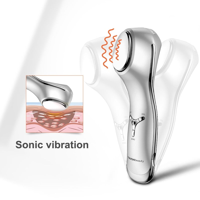 2in1 Sonic Face Massage Hot & Cool Handheld Face & Eye Anti-aging Massager with Vibration Facial Lifting Device - ultrsbeauty