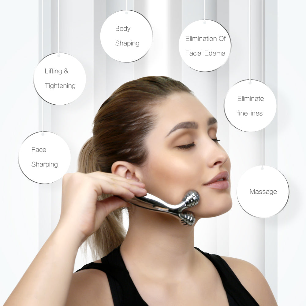 Facial Roller with 70 degree V-shaped Lifting Device - ultrsbeauty