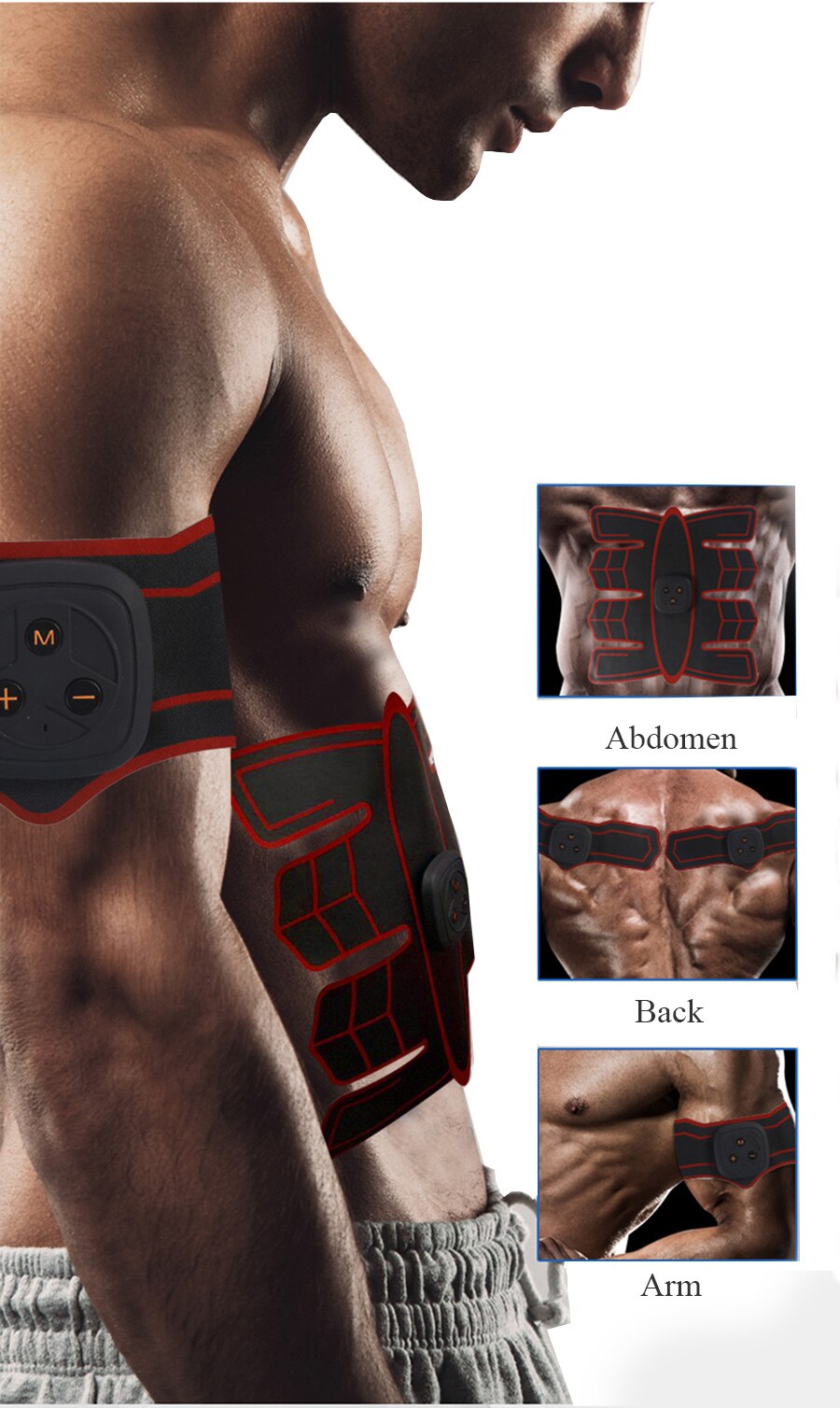 Smart Abdominal Training Pad Wireless EMS Muscle Stimulator Arm Muscle Toner ABS Trainer Body Slimming Belt Gel Pads health care - ultrsbeauty