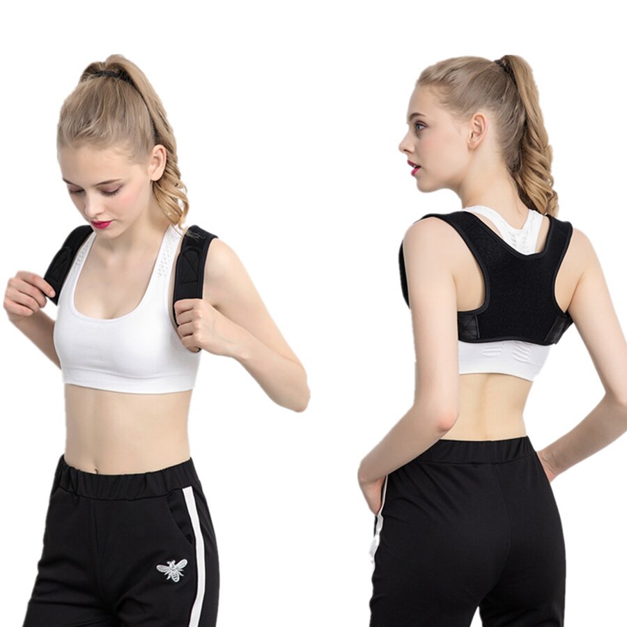 Black Spine back posture Corrector back support Protection Back Shoulder Posture Correction Belt Humpback Back Pain Relief Brace - ultrsbeauty