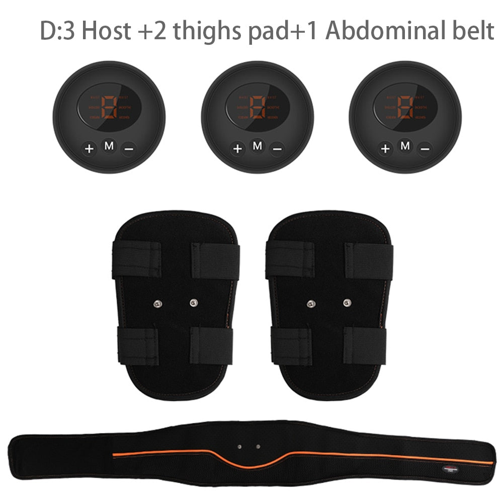 Massager electric Muscle stimulator Trainer for Abdominal EMS Fitness Belt Effect Fat Burning Weight loss Body slimming Massage - ultrsbeauty
