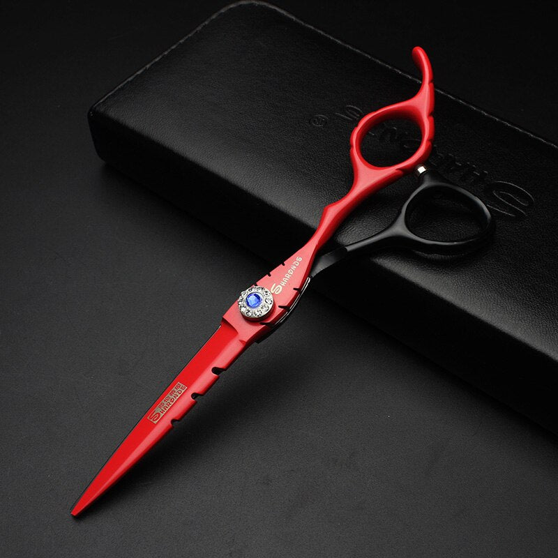 Red & Black 6 inches bird scissors stylist ideal hairdressing tool hairdressing scissors free delivery - ultrsbeauty