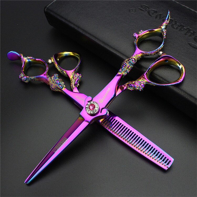 440C steel professional 6 inch hair scissors hair salon hairdresser special color personalized hair scissors - ultrsbeauty