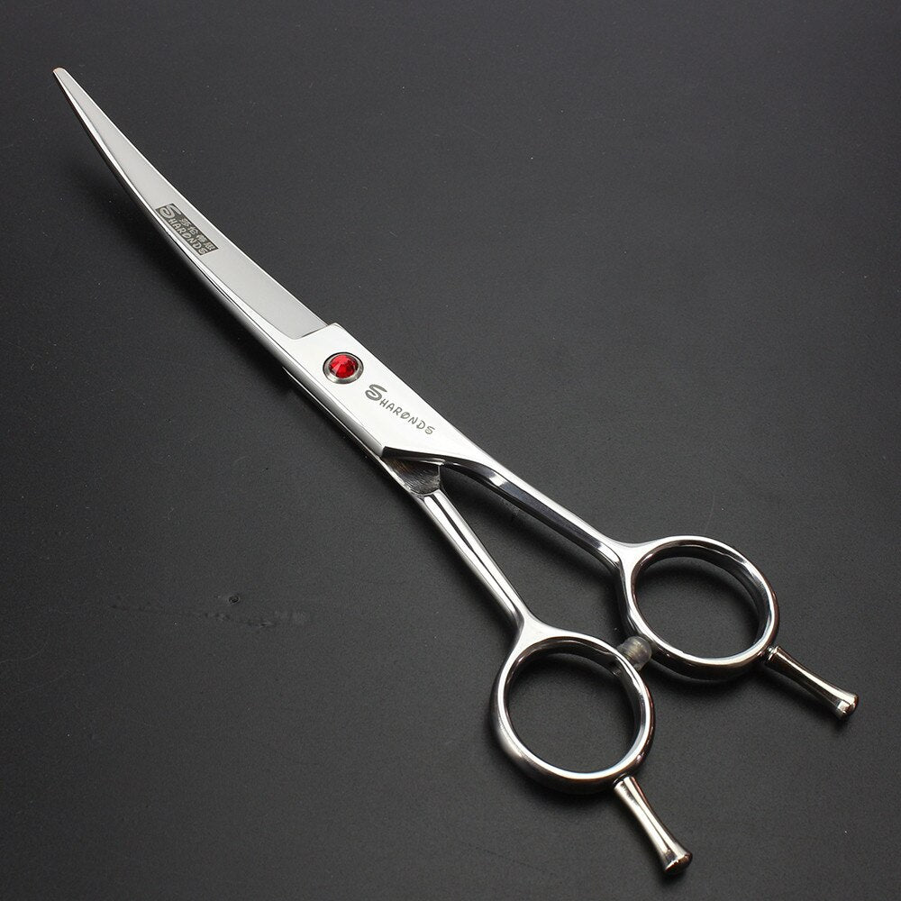 Japan 7inch personalized ruby professional hair styling barber scissors tool set salon dedicated hairdressing scissors - ultrsbeauty
