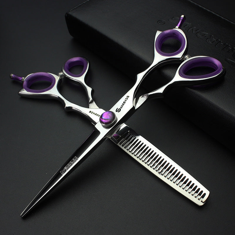 Japan hair scissors personality 6 inch professional scissors  barbershop Cutting Scissors and Thinning Scissors - ultrsbeauty