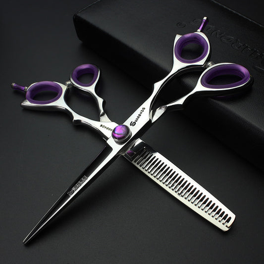 Japan hair scissors personality 6 inch professional scissors  barbershop Cutting Scissors and Thinning Scissors - ultrsbeauty