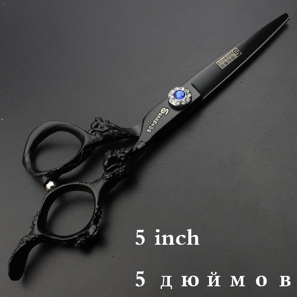 Japan440c professional hairdressing scissors dragon handle hair scissors 5.5/6/7 inch barber shop scissors cutting scissors tool - ultrsbeauty