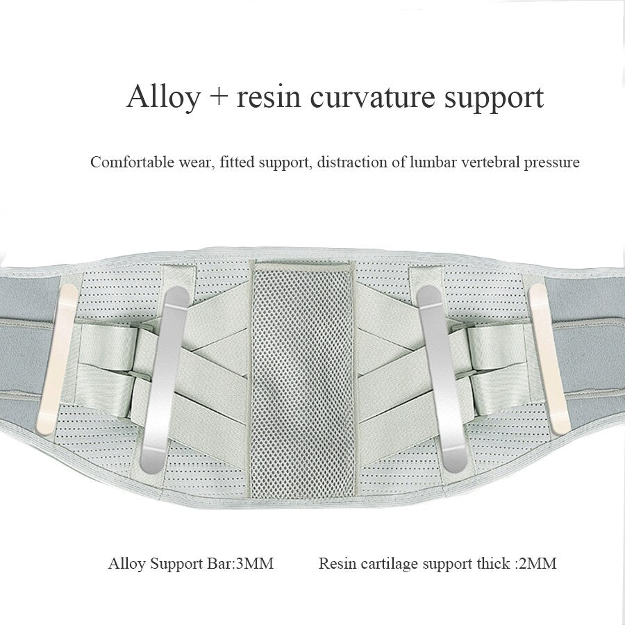 Lumbar Support Belt Lumbar Disc Herniation Medica Strain Pain Relief Waist Back Lumbar Spine Brace Men Adjustable Elastic Fixed - ultrsbeauty