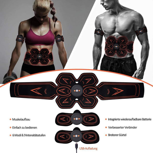 Muscle Stimulator Abdominal EMS Belt Trainer rechargable wireless Smart Fitness Electric muscle exerciser machine for body - ultrsbeauty