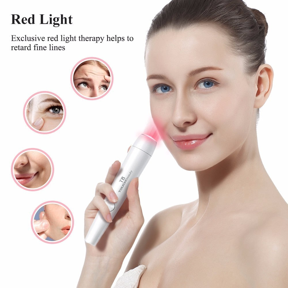 2-in-1 Red and Blue Light Therapy Acne Pen Soft Scar Wrinkle Removal Treatment Device - ultrsbeauty