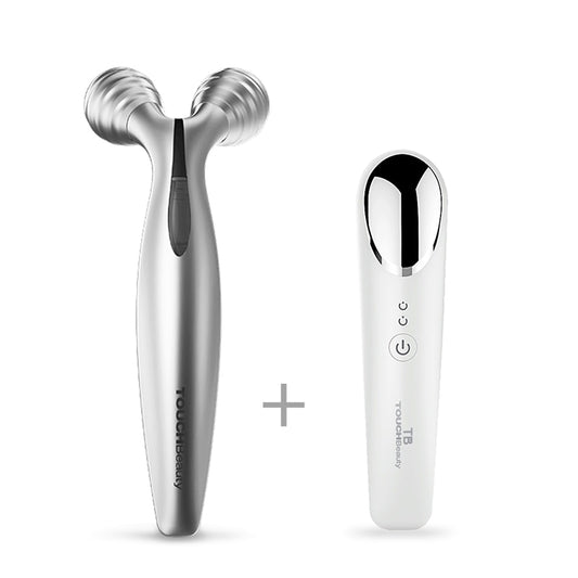 TOUCHBeauty Facial Roller with 70 degree V-shaped Lifting Device For Facial Toning and Lifting Body Slimming Skin TB-1682 Set - ultrsbeauty