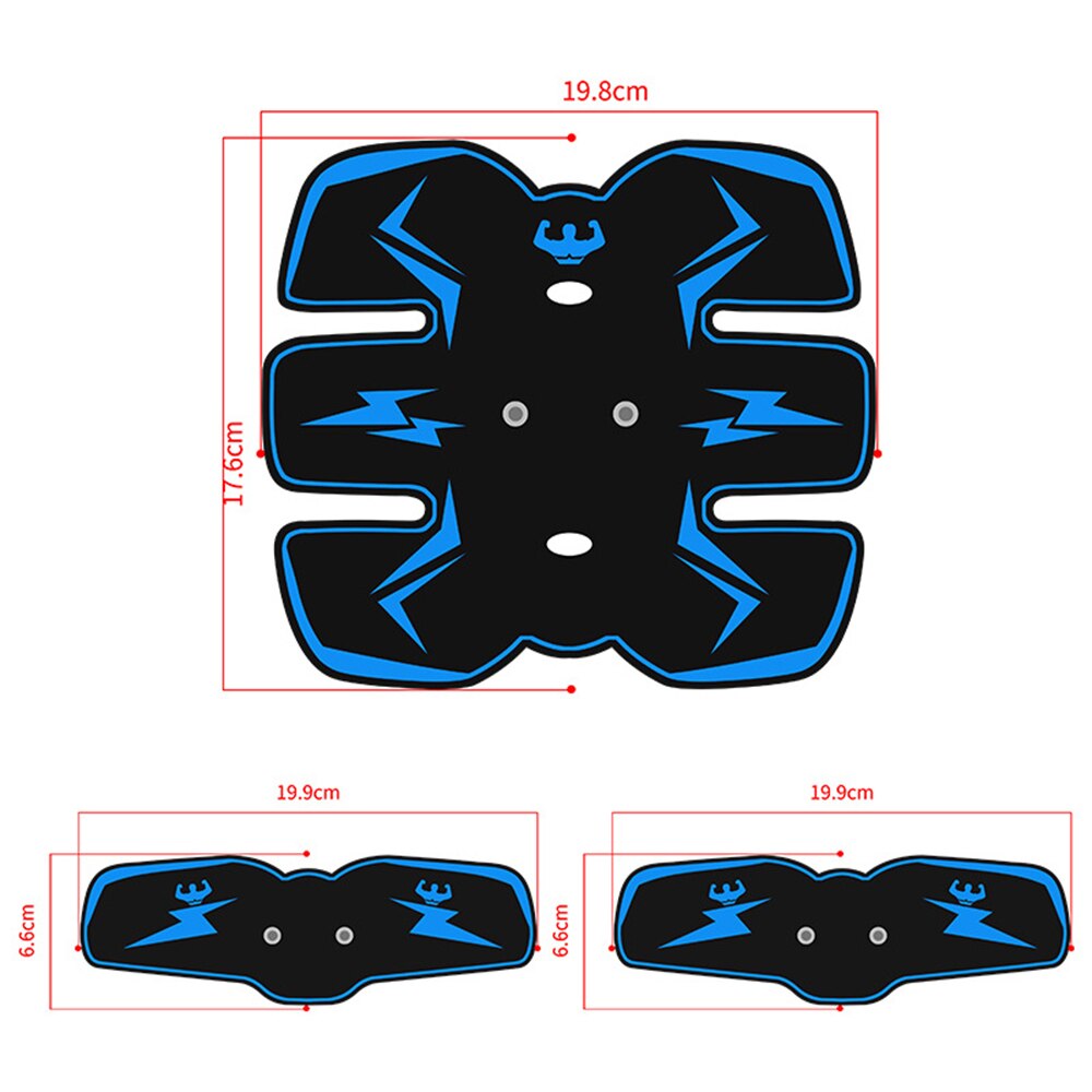 Rechargeable EMS Muscle Stimulator Abdominal Toning Belt ABS Toner Body Muscle Trainer Fitness Training Body Slimming  6 Modes - ultrsbeauty