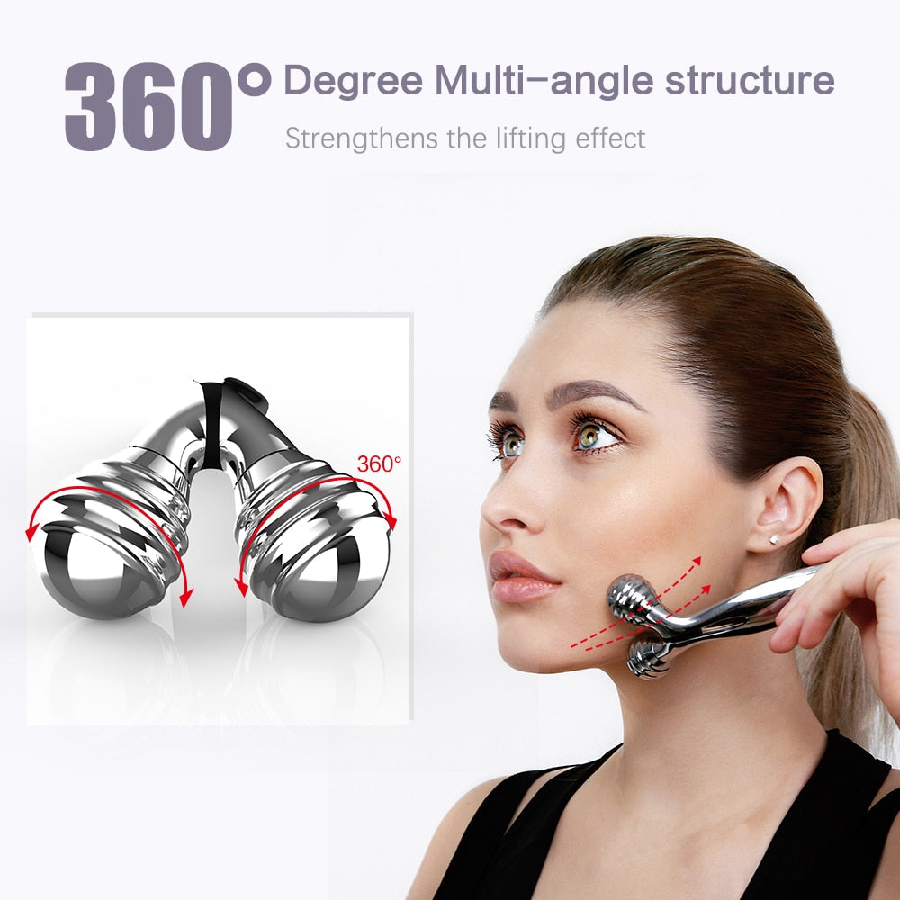 Facial Roller with 70 degree V-shaped Lifting Device - ultrsbeauty