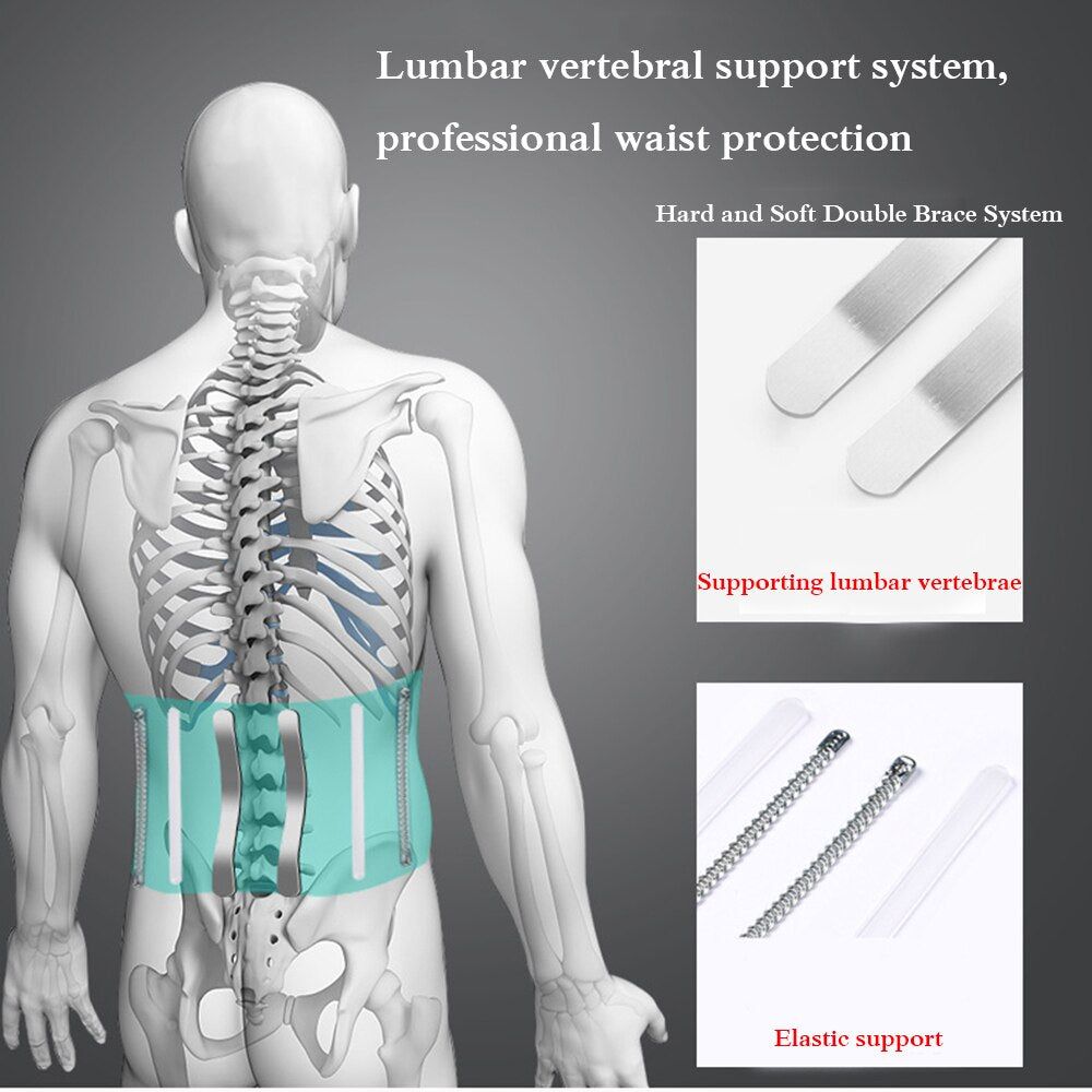 Back Brace Lumbar Support Belt  Spine Suppport Posture Corrector Lumbar Herniated Disc Back Pain Relief for Sciatica Scoliosis - ultrsbeauty